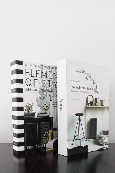 BayCazip 2 Pack Decorative Book Box Appearance elements Black & Monochrome Home Themed
