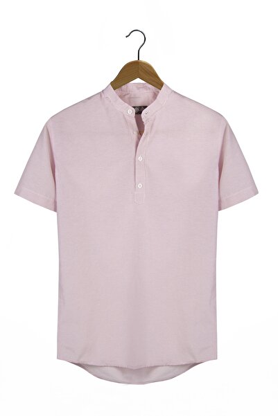 Terapi Men Cămașă slim cu mânecă scurtă în dungi pentru bărbați, de culoare b...