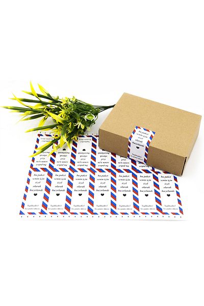 reprodesign This Package is Specially Prepared for You Printed Adhesive Sticker 10 X 4 Cm 14 Pieces
