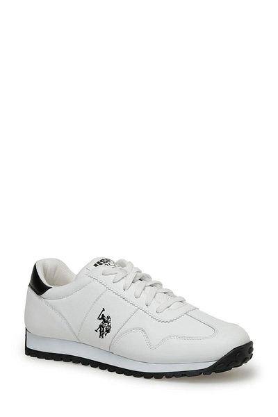 U.S. Polo Assn. Η.Π.Α. POLO ASSN. Ανδρικά αθλητικά παπούτσια Doris Lt White Γνήσιο Δέρμα 101390076