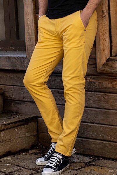 Cipo & Baxx Cd842 Basic Chino Hardal Erkek Pantolon