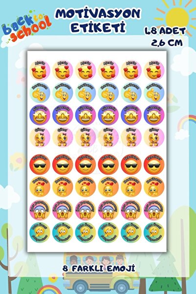 Burak Baskı Tasarım ملصق الواجبات المنزلية تحت عنوان الرموز التعبيرية، ملصق ا...