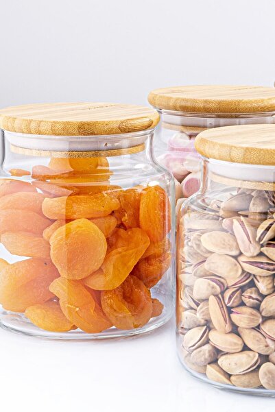 Bambum Zone - 6-Piece Glass Storage Container 600ml with Vacuum Bamboo Lid