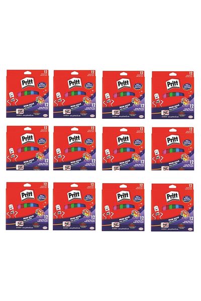 Pritt 12-Piece Jumbo Stationery and Toy World - Erasable Pastel Paint, 1 Box Pritt