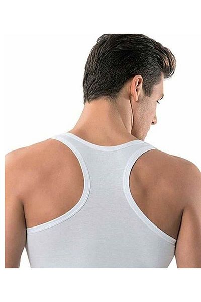 ENS Ανδρικό Tutku 6'lı Rib Lycra Sports Rambo Singlet 0118 Πακέτο 6
