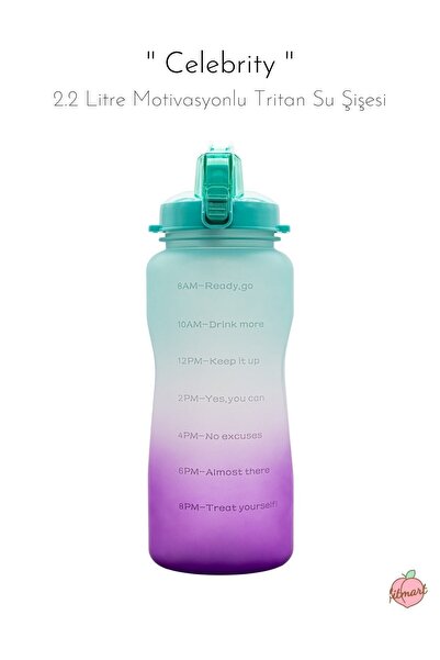 fitmart Celebrity - 2.2 Liter Motivated Tritan Water Bottle - Bpa Free
