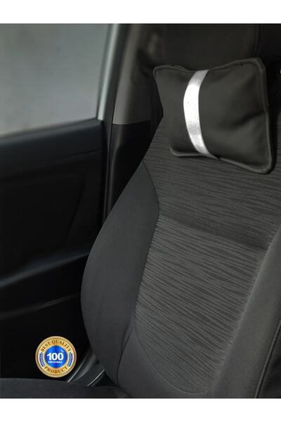 CanStore BMW Seria 1 E81 2007 și mai sus Pernă pentru gât cu dungi albe pentru scaun auto 2 buc