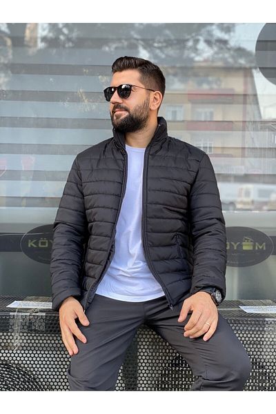 Modonwear Water And Windproof Men's Black Puffer Jacket