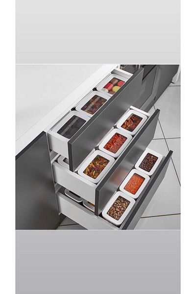 VİP AHMET Rectangular Storage Container 2200ml 8 Pieces