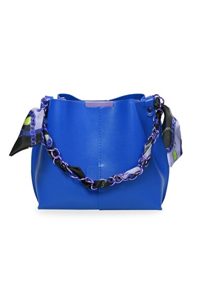 Bagfoni Crocos Fularlı Zincir Aksesuarlı Yumuşak Deri 3 Bölmeli Şık Ve Zarif ...