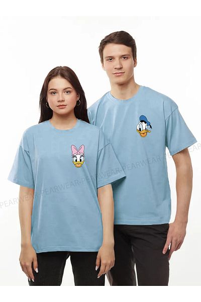 Pear Wear Tricou cu imprimeu Daffy Daisy Duck Tricou oversize Lover