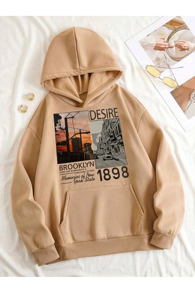 My Blog Φούτερ με κουκούλα Mink Desire-Brooklyn Print