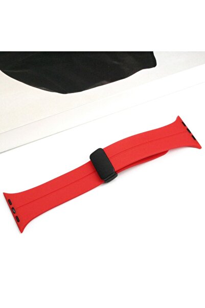Ally Apple Watch 7-8 41mm 6-5-4 40mm Manyetik Uçlu Silikon Kayış Kordon 3-2-1...