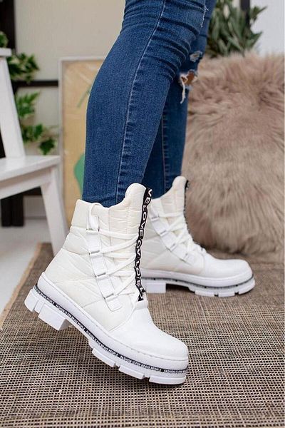 Jabi Cizme de ploaie Rany White Snow de damă