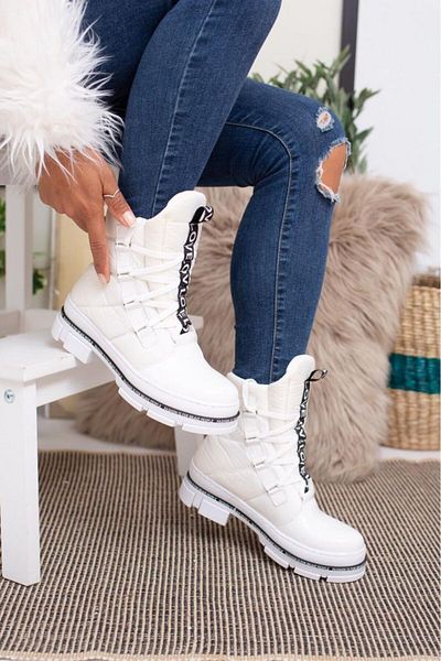 Jabi Cizme de ploaie Rany White Snow de damă