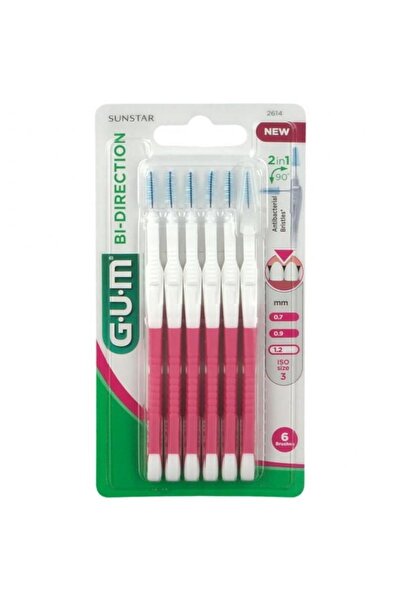 GUM Perie facială bidirecțională 1,2 mm 6 bucăți 2614 Mărimea 3