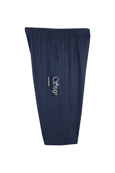 marufshop Мъжки памучни капри, големи размери, индиго