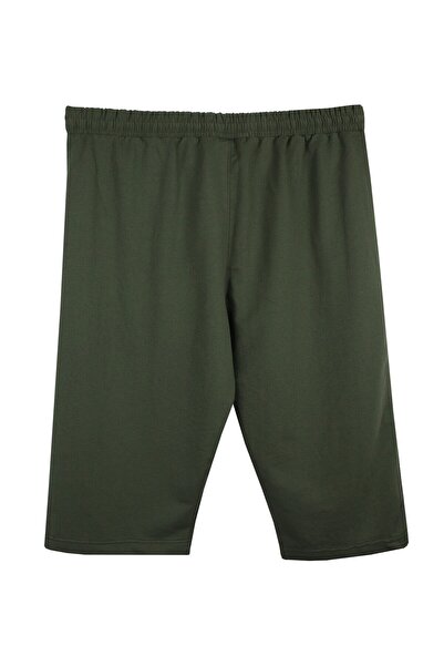 marufshop Чоловічі капрі великого розміру з трикотажу хакі