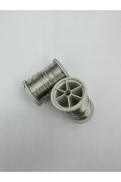 Egem aksesuar 2 Makara Gümüş Renk Filografi Taç Teli 0.8 Mm Takı Gelin Taçı Ç...