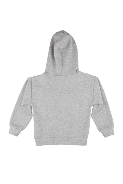 best kids Girl's Gray Melange Tassel Detailed Hooded Sweatshirt