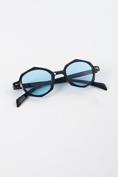 Kapin Yuli Kristal Kesim Kemik Güneş Gözlüğü - Mavi Cam