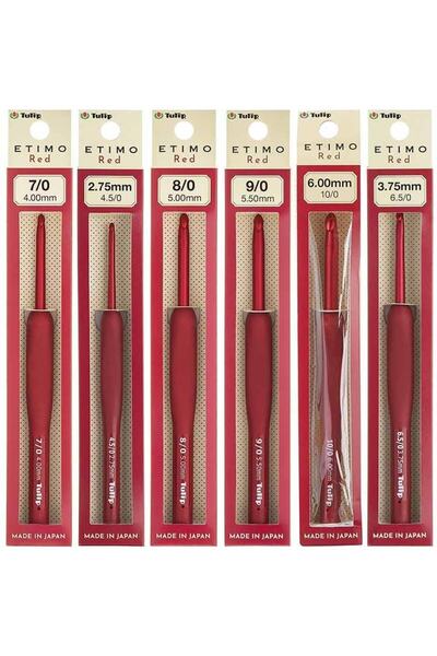 Tulip Κόκκινο βελονάκι Etimo Red Silicone Handle 3 mm (1 τεμάχιο)