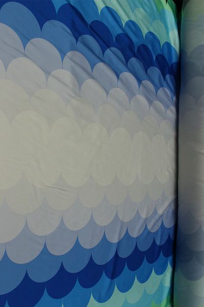 SARDO KUMAŞ Cloud Pattern Digital Printed Viscose Satin Fabric Double Width 1.50 cm