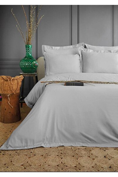 İssimo Home İSSİMO HOME Michele 300 TC (120 TEL) Dijital Pamuk Saten Gri Nevr...