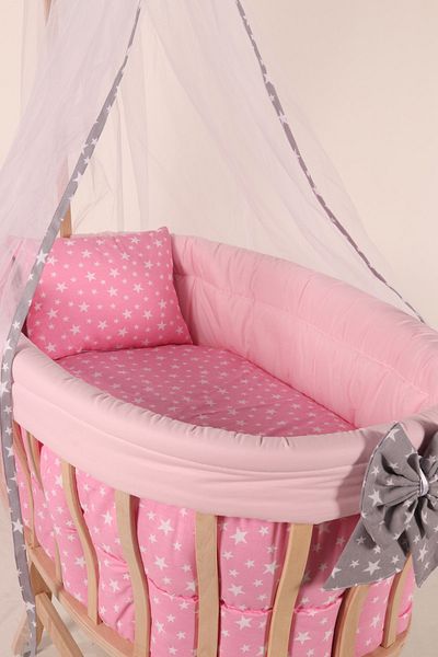 BebeK on For Pink Star Baby Sleeping Set (ONLY SUITABLE FOR BEBEKONFOR CRIB) - CRIB NOT INCLUDED -