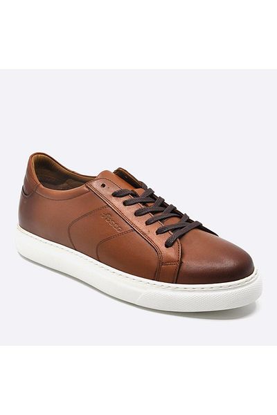 Fosco Genuine Leather Sports Sneaker Men's Shoes Tan 9809