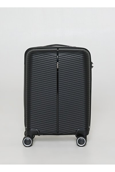 Discovery Expedition Siyah Unisex 53x33x20 Kabin Çekçekli Sert Valiz DC-5224