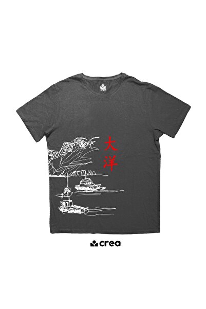 Crea Eymer Wear Japanska umetnička okeanska Digitalna štampa komad okrugla kr...