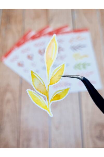 AR Sticker - Floral & Leaf Themed Laptop Notebook Phone Tablet Agenda Sticker Set