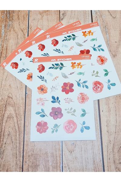 AR Sticker - Set de autocolante pentru laptop, notebook, telefon, tabletă, cu tematică florală și frunze
