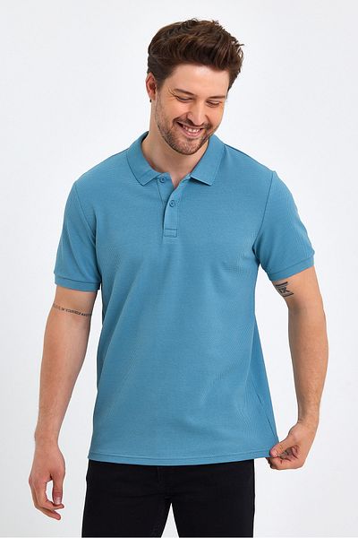 UOMOPARK Μπλουζάκι 2326 Model Polo με κοντό μανίκι