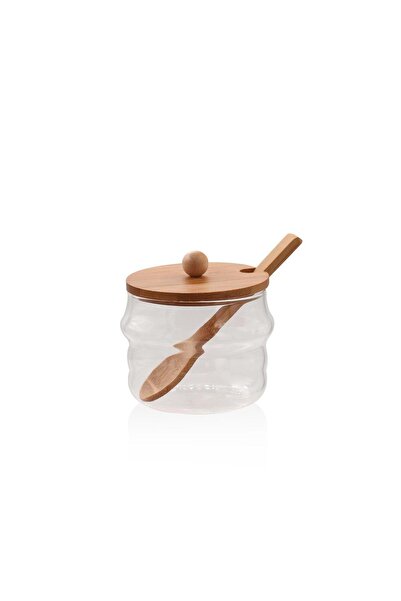 The Mia 250 Ml Borosilicate Glass Jar - Bamboo Lid