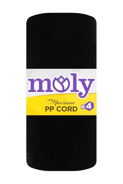 Moly Κορδόνι Μακραμέ Μόλυ 1.40 χιλιοστών (270 Μαύρο)
