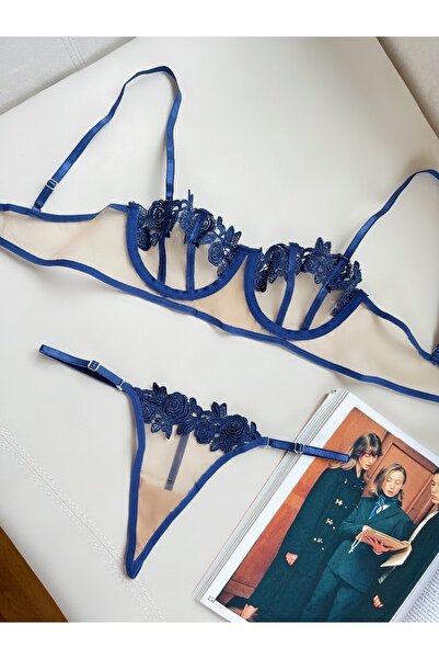 WAHSHE Black Roses Bralet Takımı Sütyen Takımı