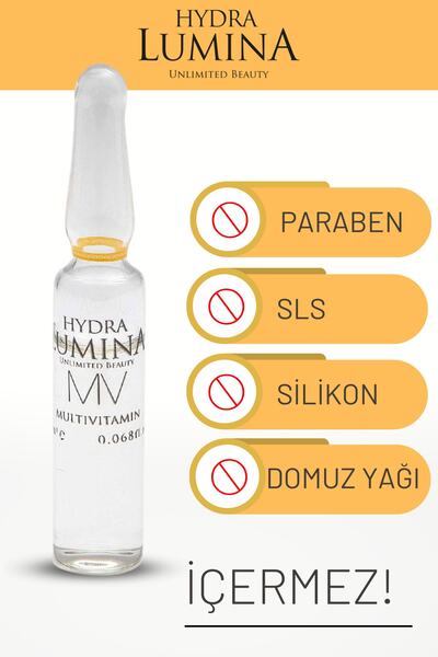 HYDRA LUMINA Mv Multivitamin Canlandırıcı & Nemlendirici Cilt Bakım Ampulü - 6 Adet