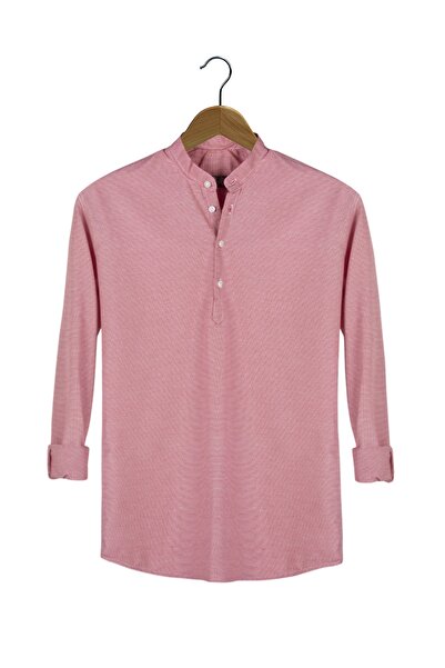 Terapi Men Ανδρικό πουκάμισο με μακρύ μανίκι και σχέδιο στο γιακά VAVN301-000...