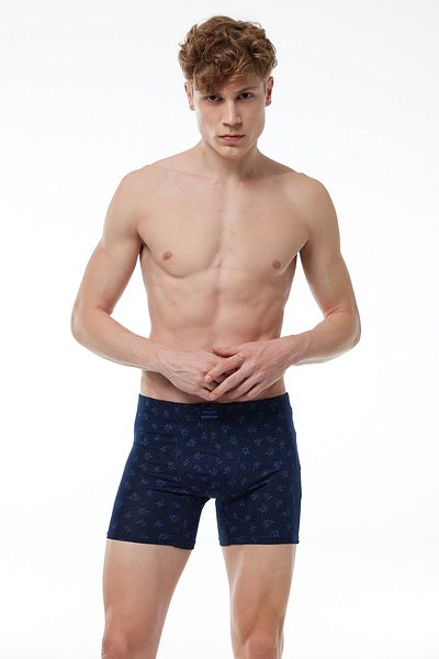 Malabadi Men's Premium Patterned 8-Piece Long Modal Boxers - 8m250