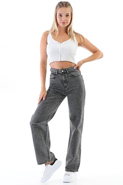 DRC trend Matina ženske dimljene palazzo farmerke antracit Sa likrom farmerke...