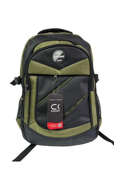 CAKARD حقيبة ظهر كبيرة مقاومة للماء من القماش السميك لتقويم العظام مكونة من ثلاثة أقسام للمدرسة والسفر والتخييم مقاس 32 سم × 47 سم