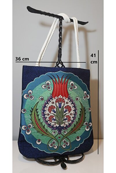 gacir Goblen Jakarlı Dokuma Desenli Çok Kullanışlı Heybe Omuz Çantası
