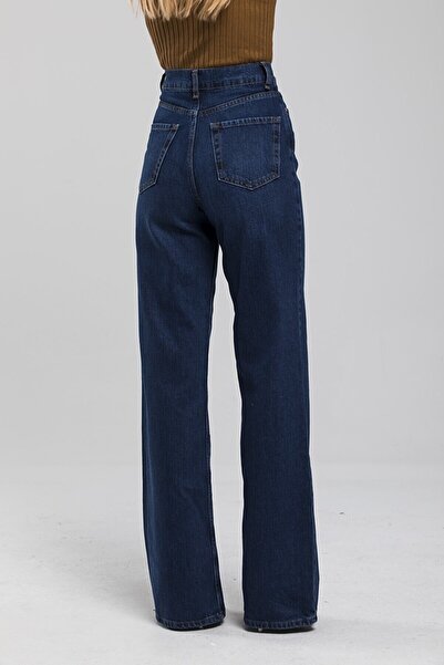 DRC trend Dervy Dark Navy Extra High Power Lycra laza farmer Palazzo nadrág (SZUPER HIGH)