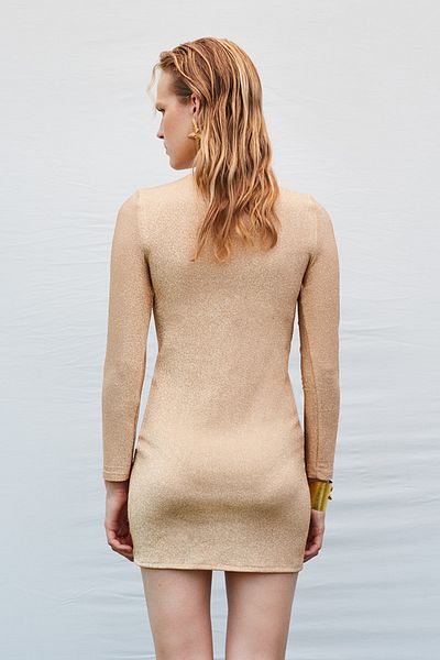 HOUSE OF SİS Μίνι φόρεμα Gilda Gold