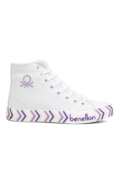 Benetton ® |   BN-90625- White Lilac - Dámská sportovní obuv