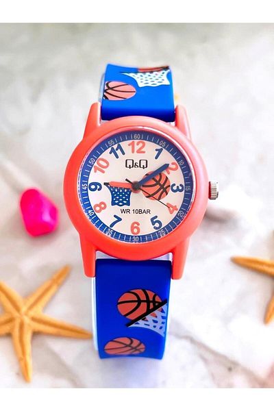 Q&Q V085S.LL Q&Q Silicone Cord 10 Atm Waterproof Unisex Kids Wristwatch