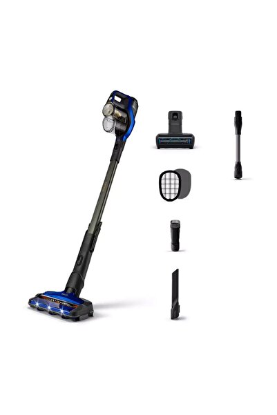 Philips 25,2 V , XC8049 Şarjlı Dik Süpürge , 0.6 Litre , Entegre+Mini Fırça , Lacivert