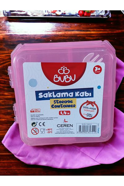 SEYFİKİRTASİYE STORAGE BOWL SET FORK + SPOON PLASTIC FEEDING BOWL